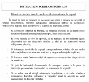 first page of the ADR instructions in writing
