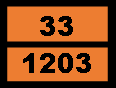ADR orange plate with numbers