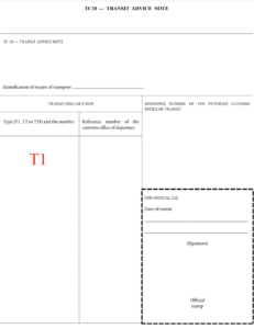 T1 transit declaration - Honexpres