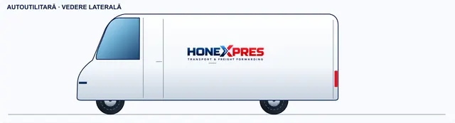 2D sketch, side view: 3.5 t refrigerated van