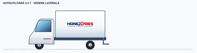 2D sketch, side view: Van with separate box body
