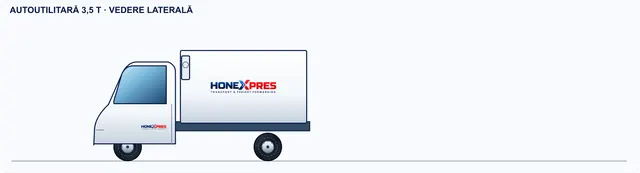 2D sketch, side view: 3.5 t refrigerated van