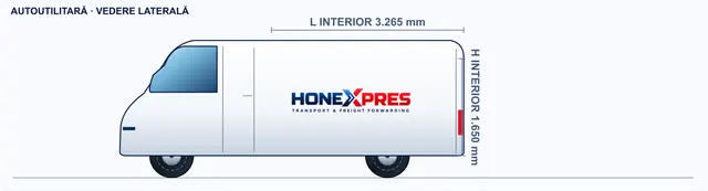 2D sketch, side view: Panel van